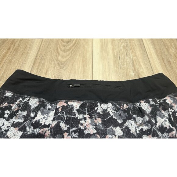Lululemon Pace Rival Black Bloom Spring Floral Skirt - Size 10 - Picture 13 of 16